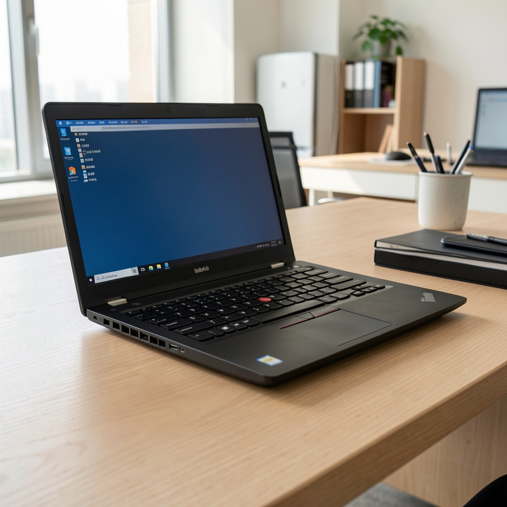 Logo Lenovo — producător chinez de laptopuri ThinkPad, IdeaPad, Yoga și workstations ThinkStation